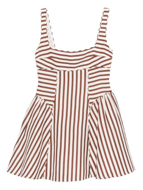 striped mini dress