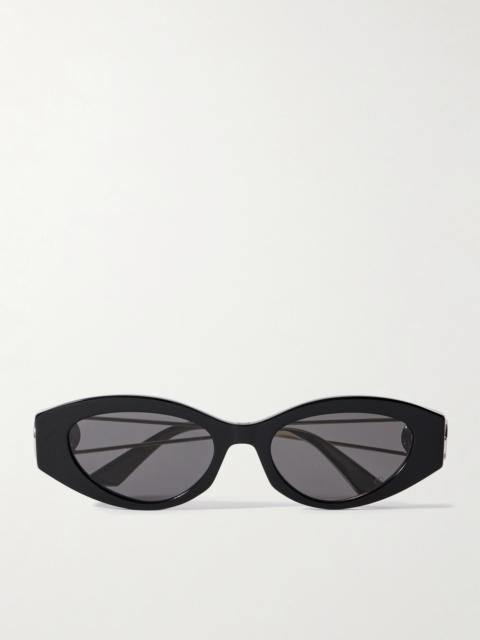 30montaigne B6i Cat-eye Acetate And Gold- And Silver-tone Sunglasses