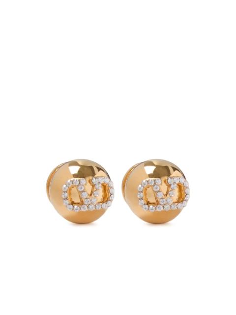VLogo Signature rhinestone earrings