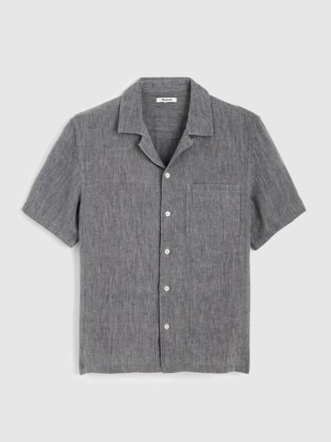 Short-Sleeve Camp Shirt in Linen