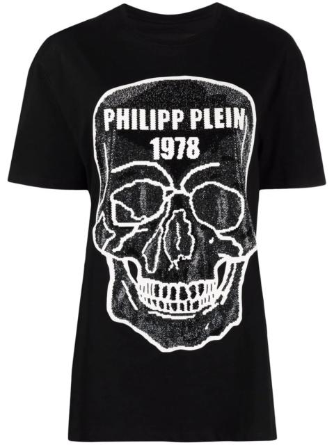 skull-embellished round-neck T-shirt