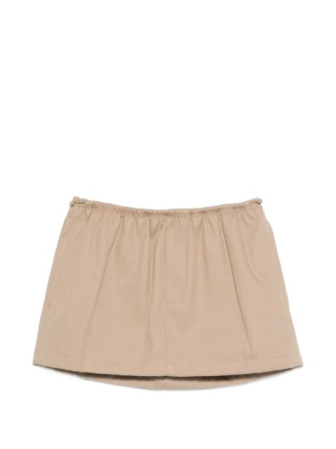 logo-waistband mini skirt
