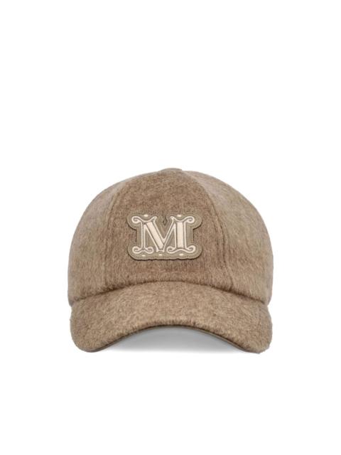 logo-plaque cashmere cap