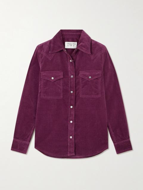 Paneled Cotton-blend Corduroy Shirt