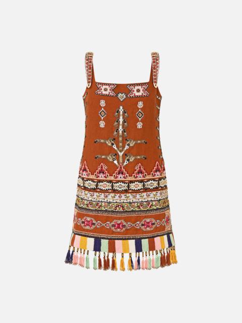 SQUARE NECK SHIFT DRESS