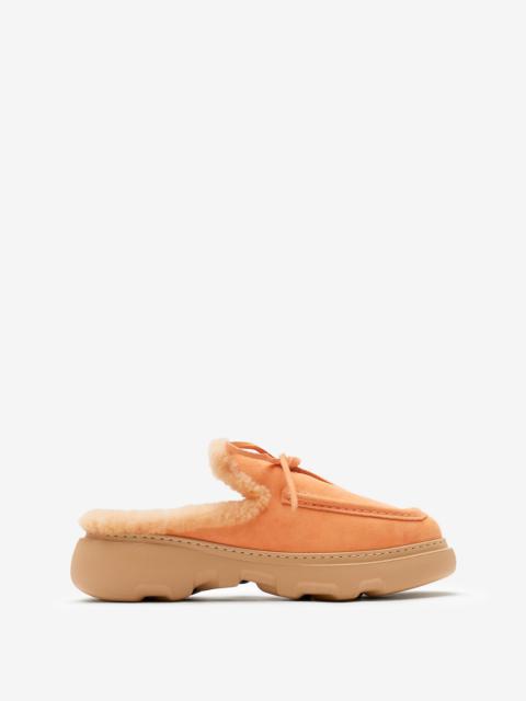 Suede and Shearling Stony Mules