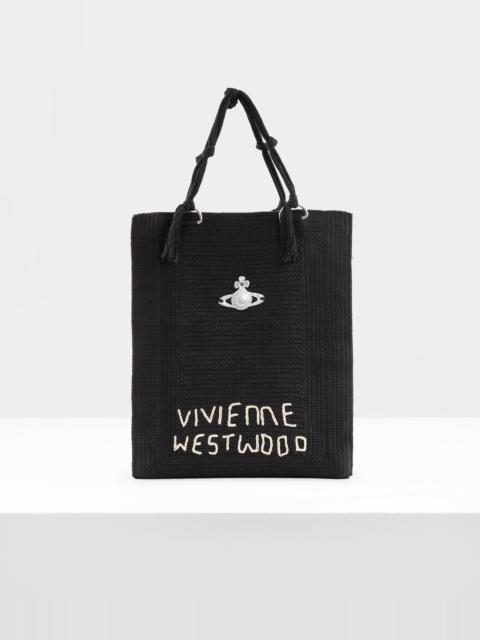 Vivienne Westwood LARGE MABEL CROCHET TOTE BAG | REVERSIBLE