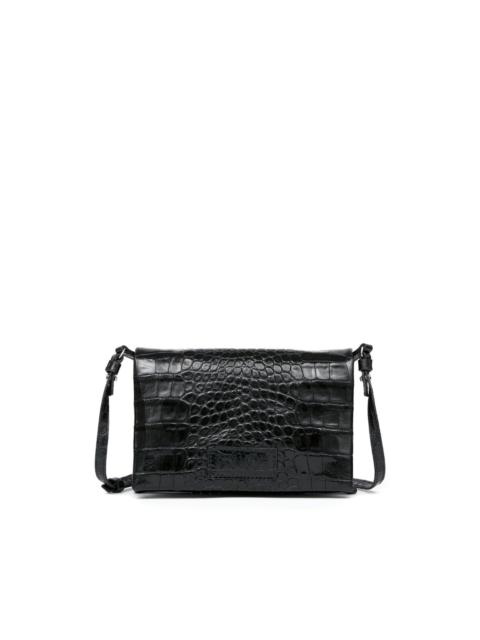 small croco-embossed shoulder bag