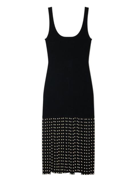 studded knitted midi dress
