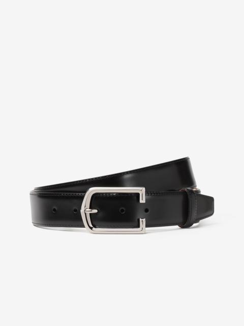 Black brushed leather belt
