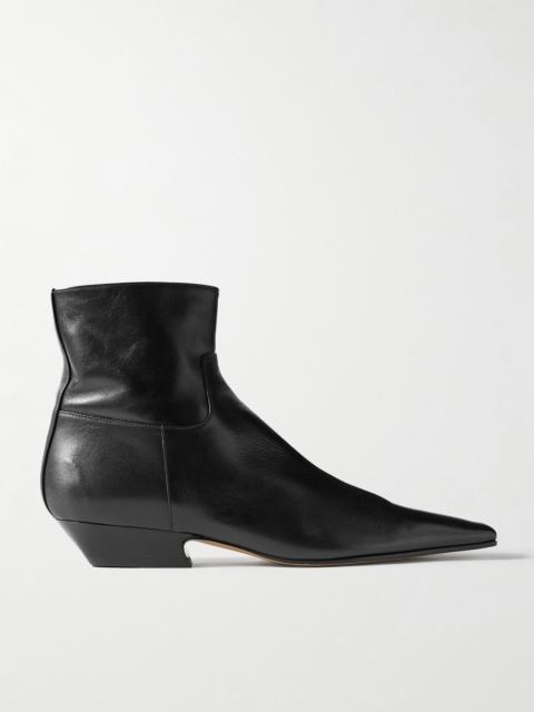 Marfa leather ankle boots Black