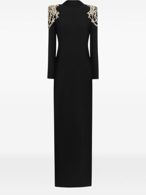 rhinestone-embellished long dress