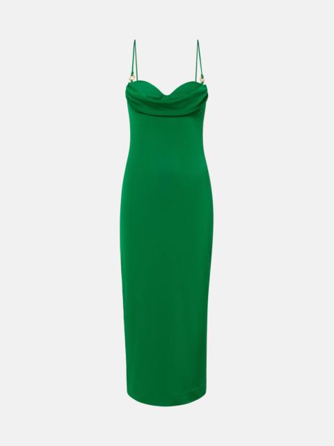 Erin draped jersey cocktail dress