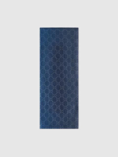 GG wool and silk jacquard stole