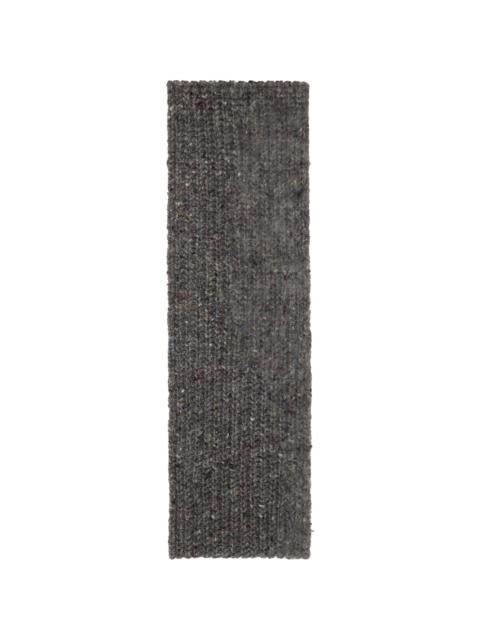 Gray Four Stitches Scarf