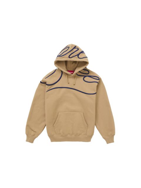 Supreme Shoulder Script Hooded Sweatshirt Brown