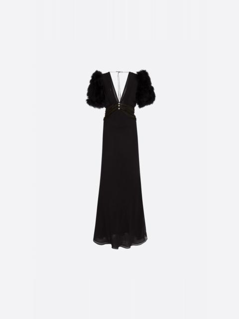 GEORGETTE SLIP EVENING DRESS