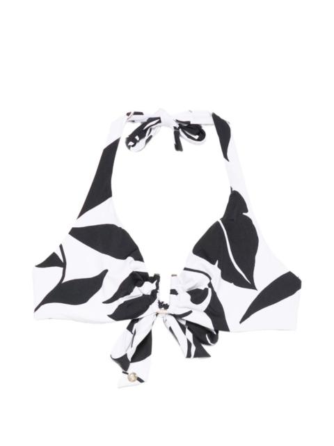 Avena floral knot bikini top