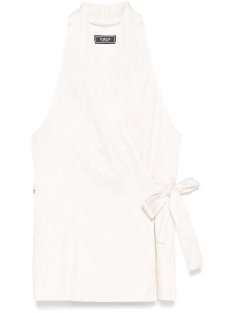 crushed-satin waistcoat