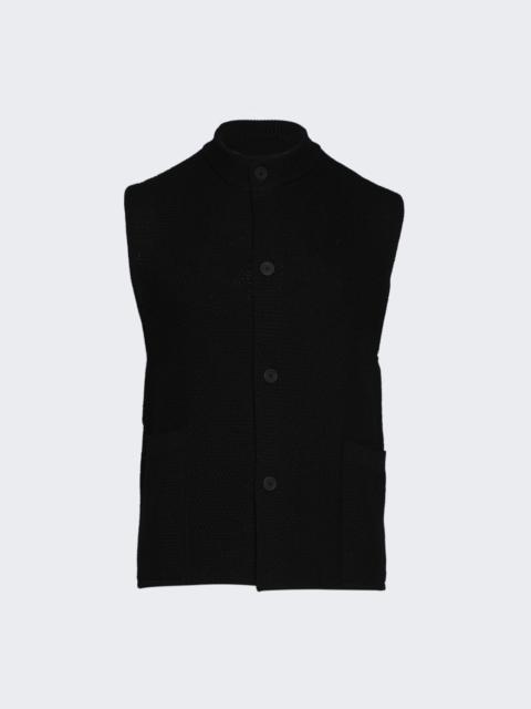 Rustic Knit Vest Black