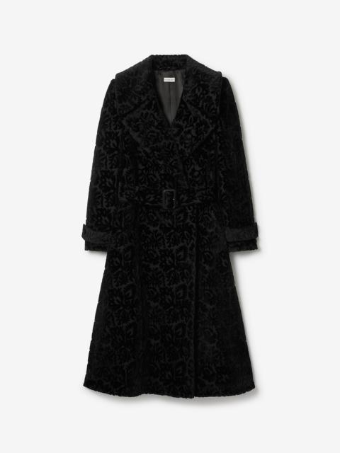 Vine Silk Blend Velvet Tailored Coat