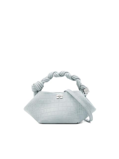 croco twisted bou mini satchel