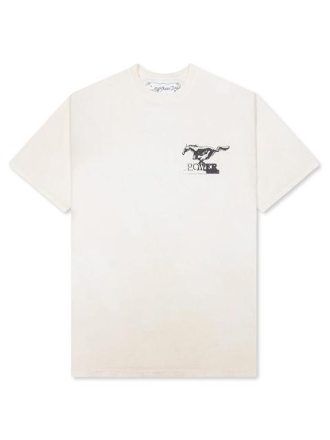 MUSTANG CROSS T-SHIRT - BONE