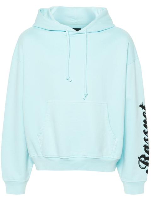 logo-print cotton hoodie