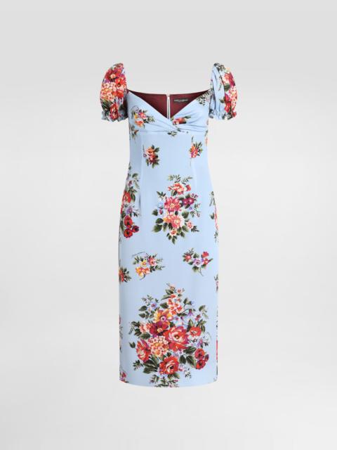 Flower bouquet-print dress