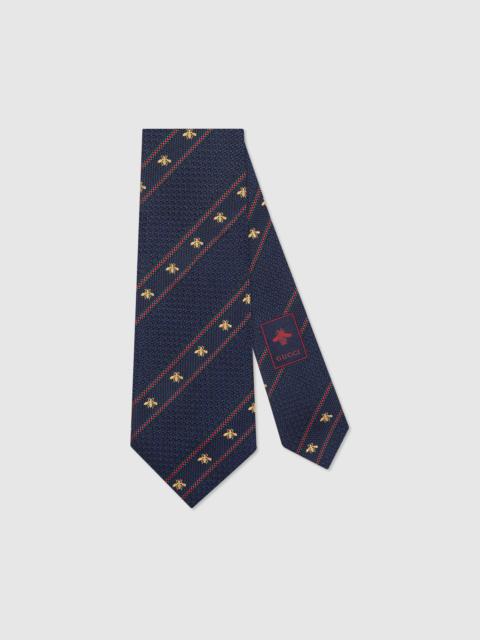 Bee Web silk tie