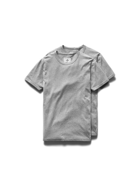Cotton Jersey T-Shirt 2 Pack Heather Grey