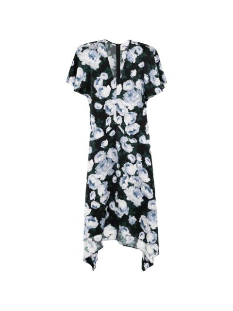 Envers V-neck floral midi dress