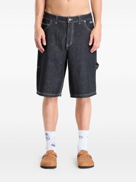 denim utility shorts