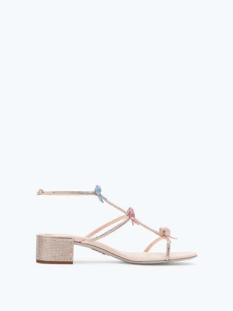 Caterina Peach Sandal With Multicolor Crystals 40