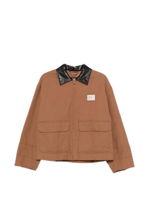 patch-pocket collared coat