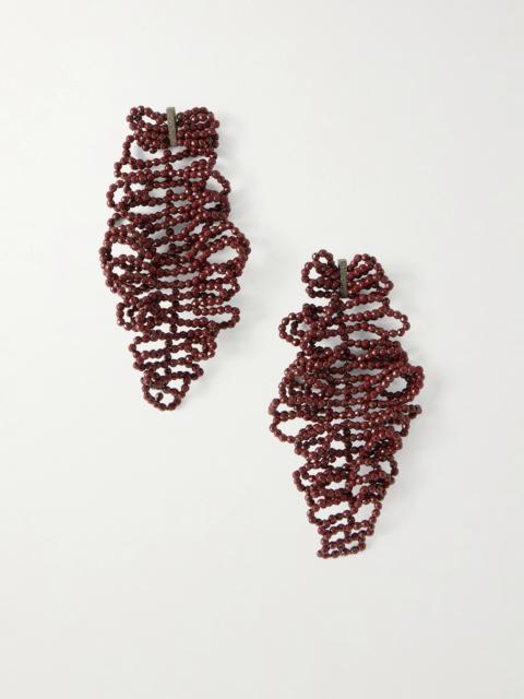Beaded Red Earrings
