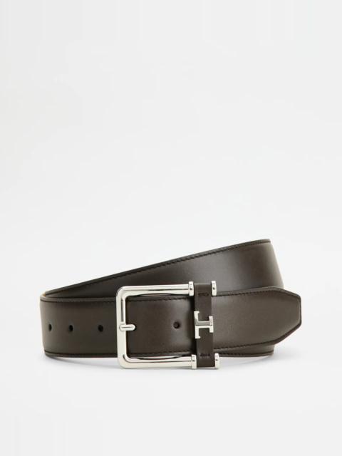 BELT IN LEATHER - BROWN
