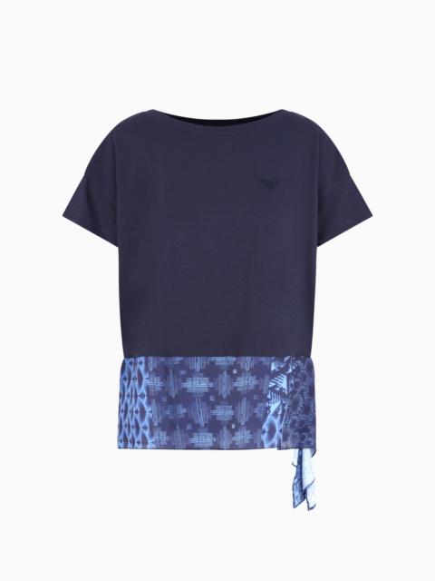 COTTON JERSEY T-SHIRT WITH KNOT