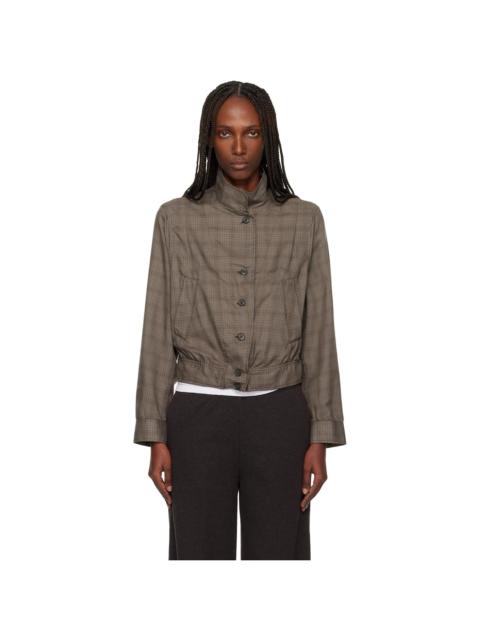 Brown Tuxedo Bomber Jacket