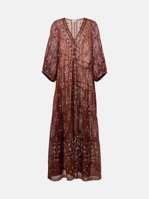 Printed cotton maxi dress