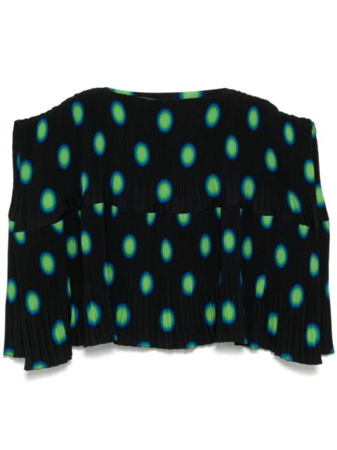 pleated blouse