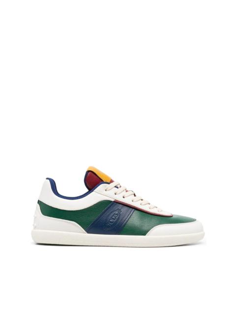 colour-block low-top sneakers
