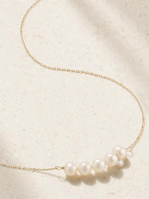 Aphrodite 18-karat Gold, Pearl And Diamond Necklace