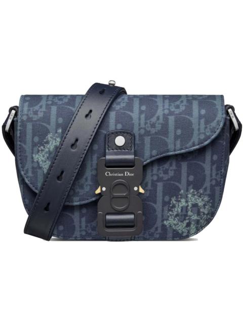Dior Saddle Pouch with Strap Denim Blue