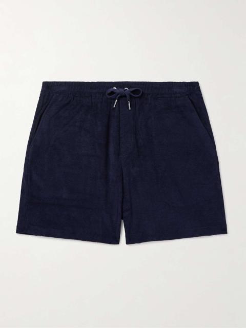 Riviera Straight-Leg Cotton and Modal-Blend Terry Drawstring Shorts