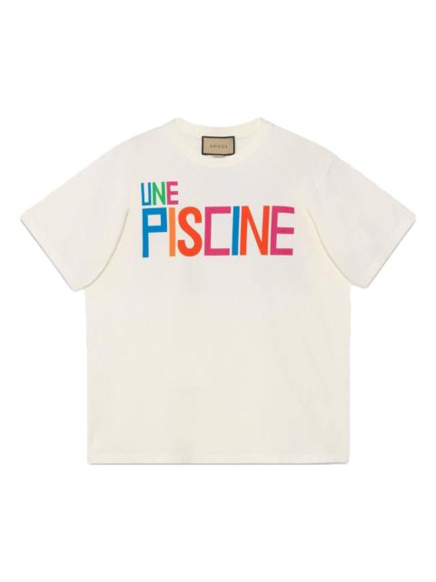 Gucci Cotton Jersey T-Shirt With Print 'Ivory' 616036-XJFFX-9095