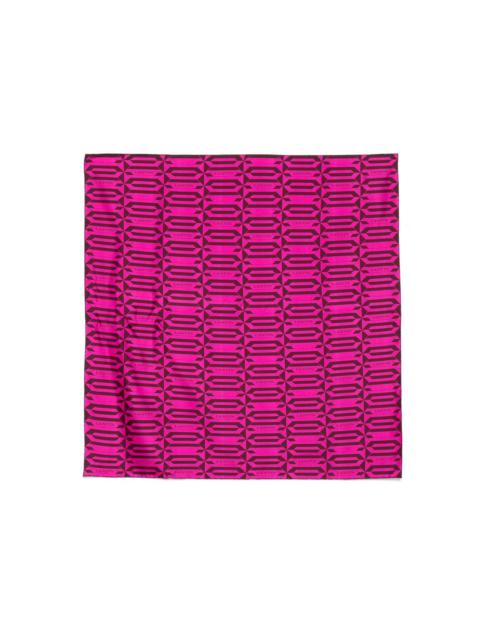 geometric-pattern silk scarf