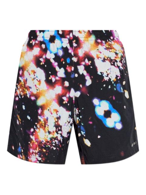 patterned beach shorts