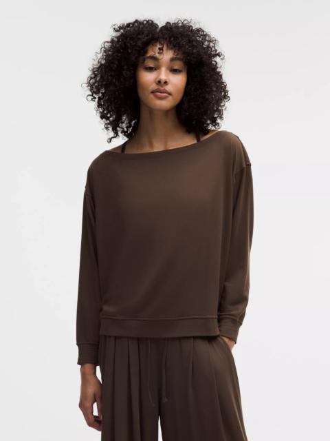 BeCalm Oversized Boatneck Long-Sleeve Shirt