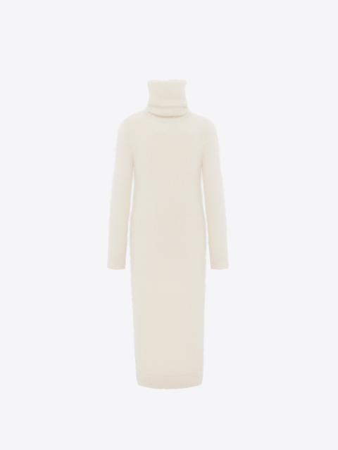 extra-long turtleneck sweater in mohair